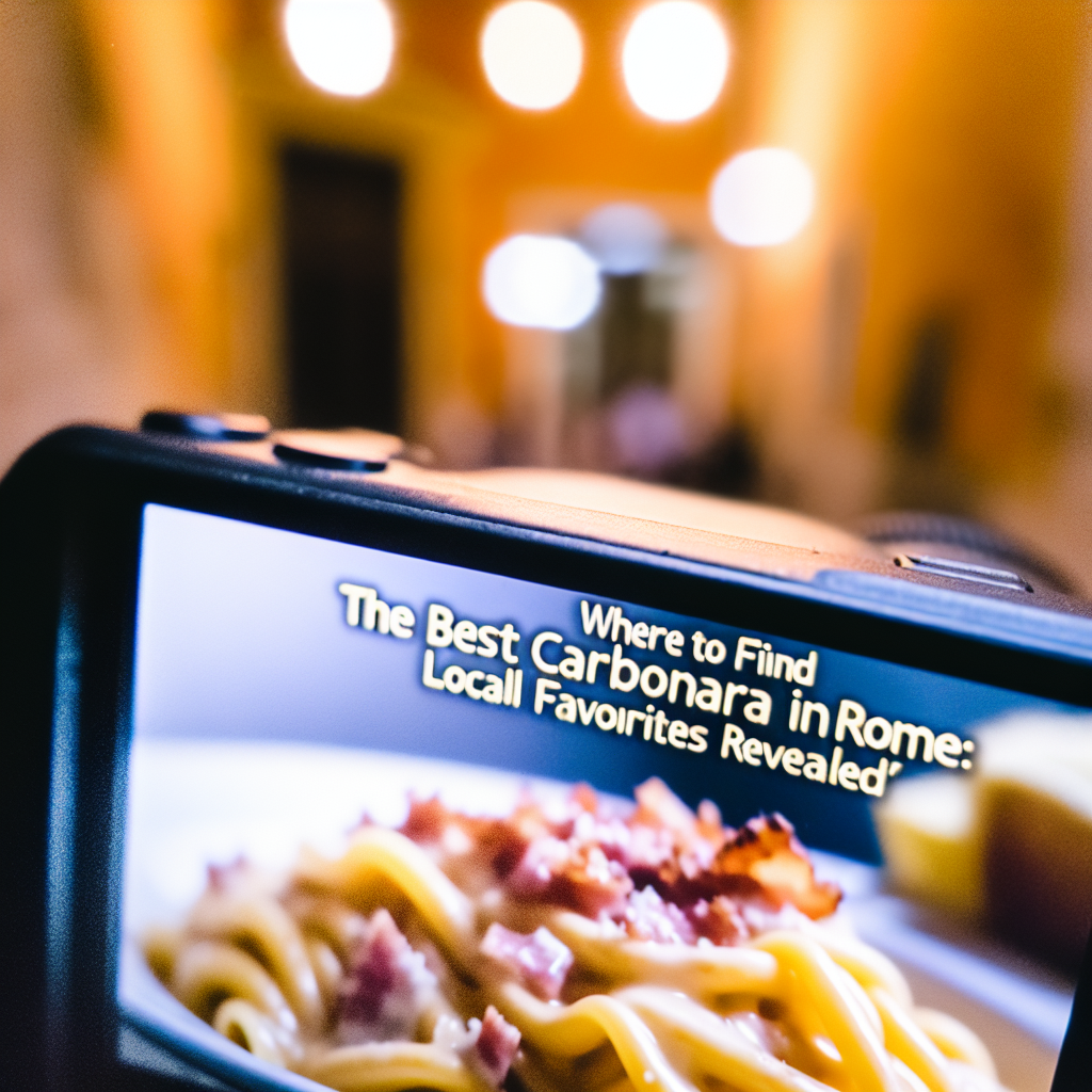 Where to Find the Best Carbonara in Rome: Local Favorites Revealed